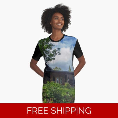 Le Studio Graphic T-Shirt Dress Building August 2020